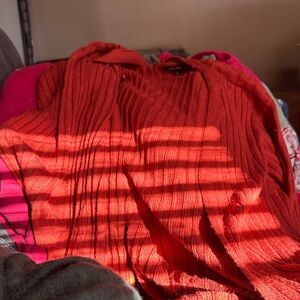 Kathy Ireland Vibrant Red Cardigan